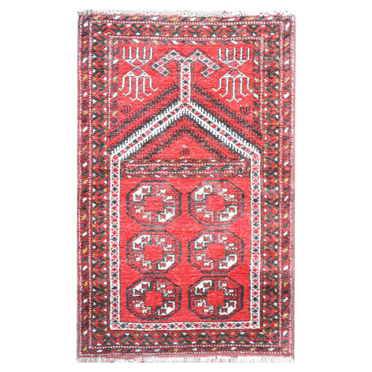 Vintage Afghani Prayer Rug For Sale
