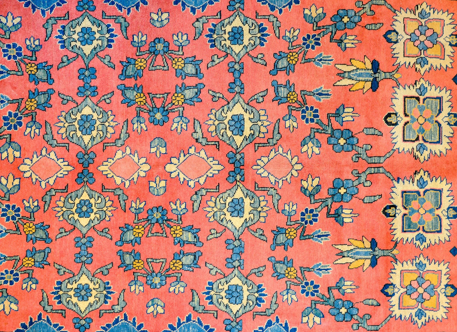Bold Late 20th Century Meshkabad Rug For Sale