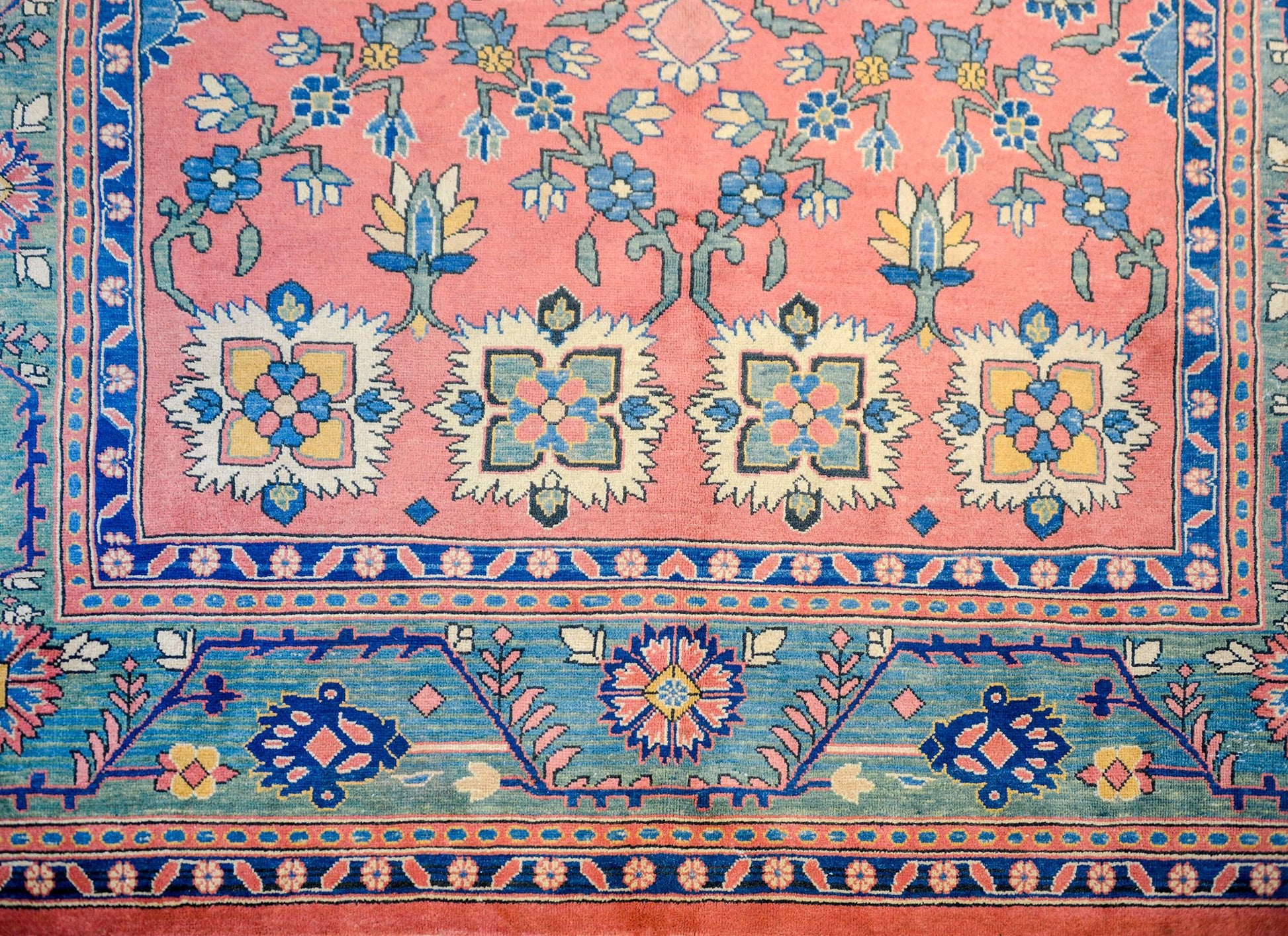 Bold Late 20th Century Meshkabad Rug For Sale