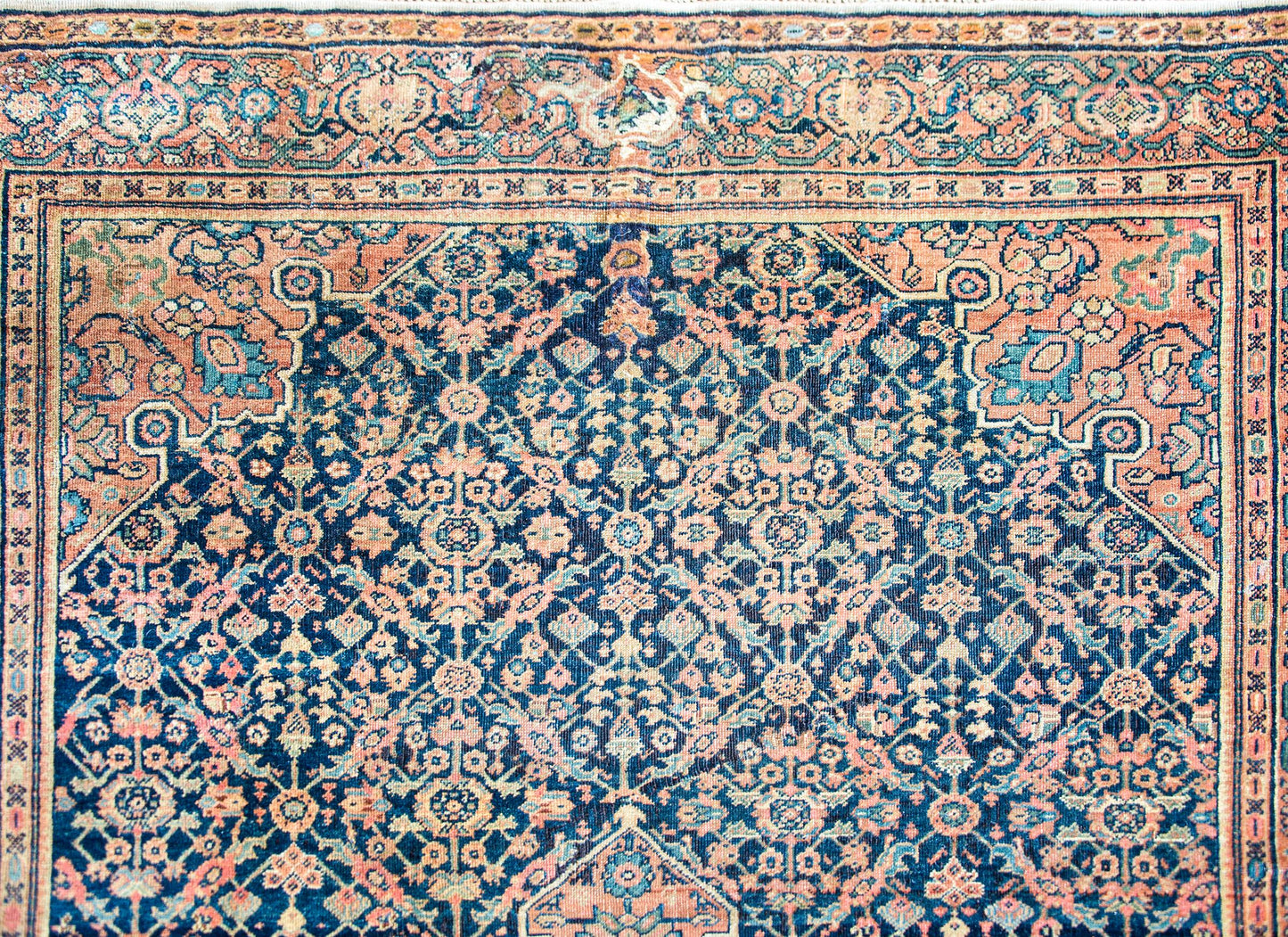Early 20th Century Persian Farahan Herati Rug For Sale