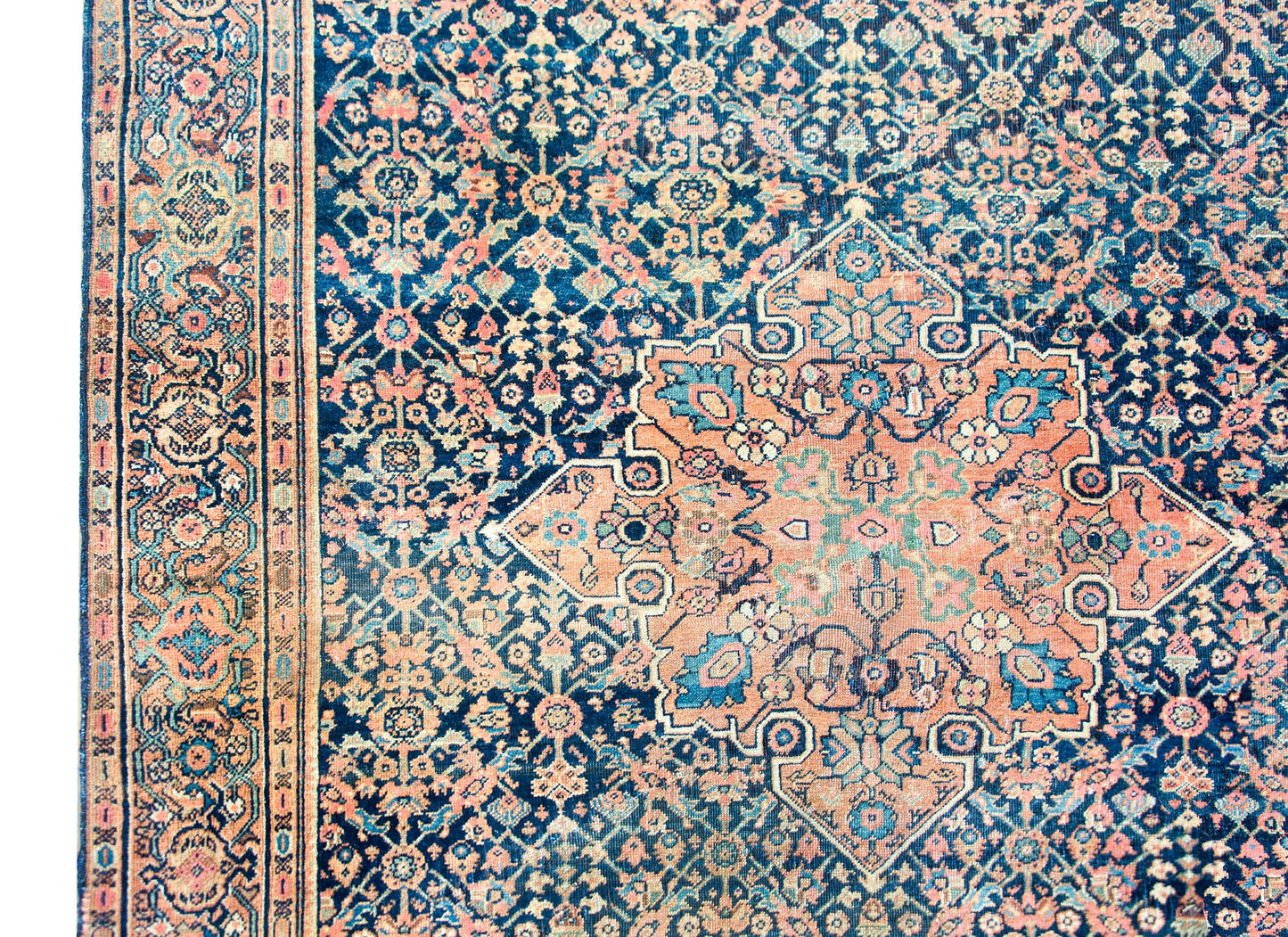 Early 20th Century Persian Farahan Herati Rug For Sale