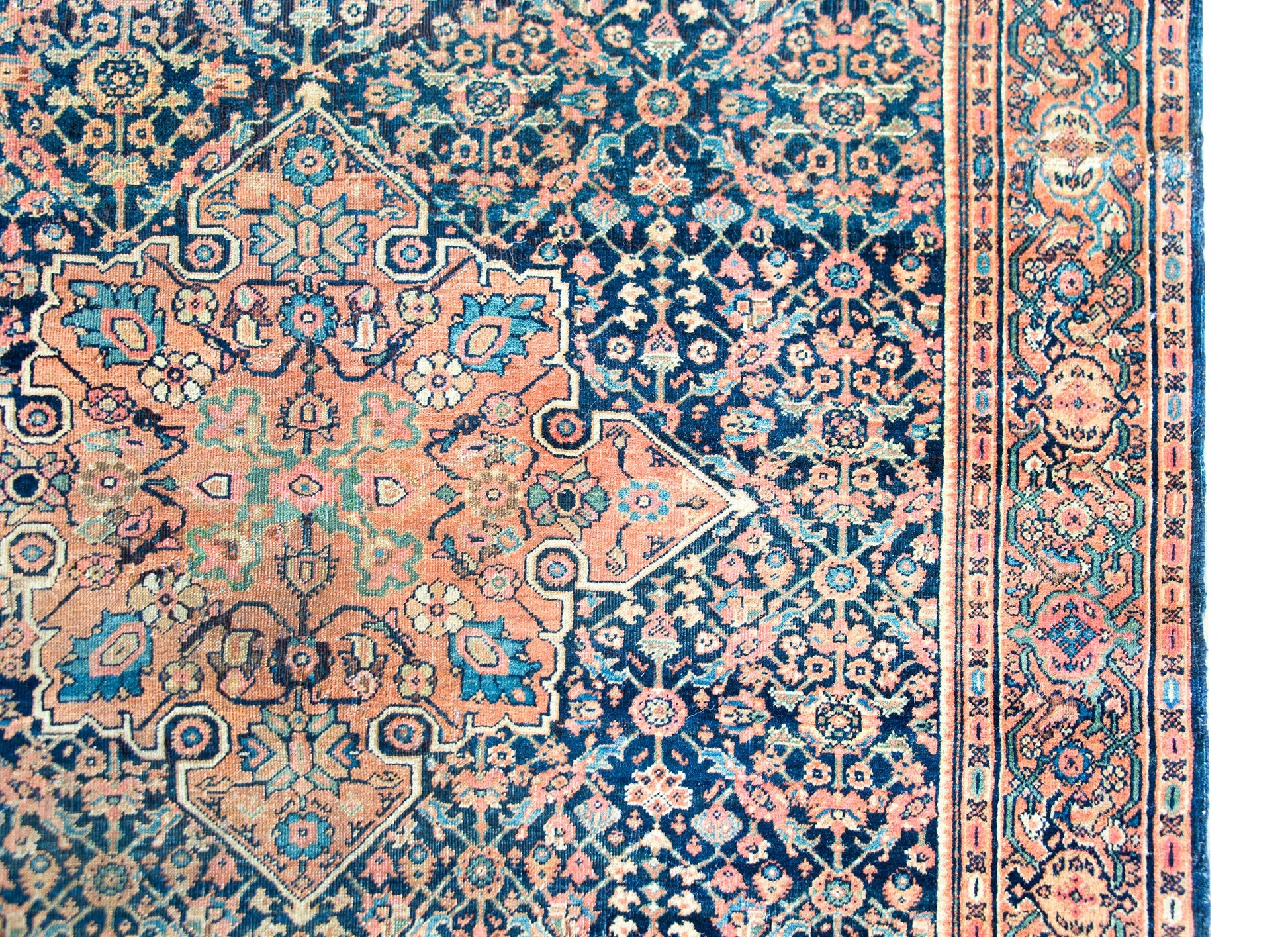 Early 20th Century Persian Farahan Herati Rug For Sale