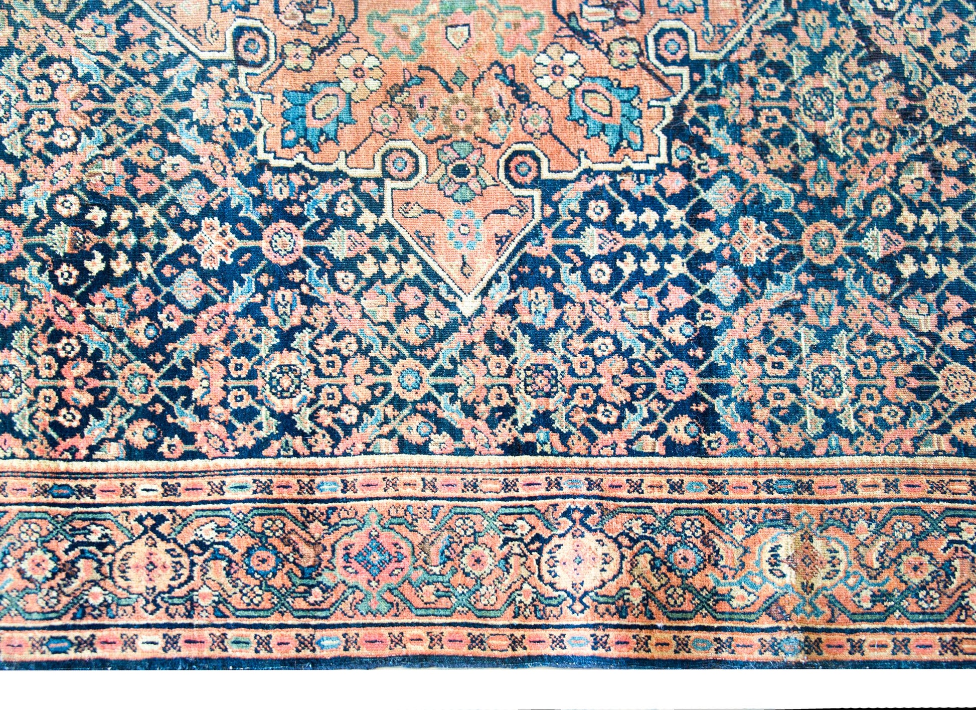Early 20th Century Persian Farahan Herati Rug For Sale