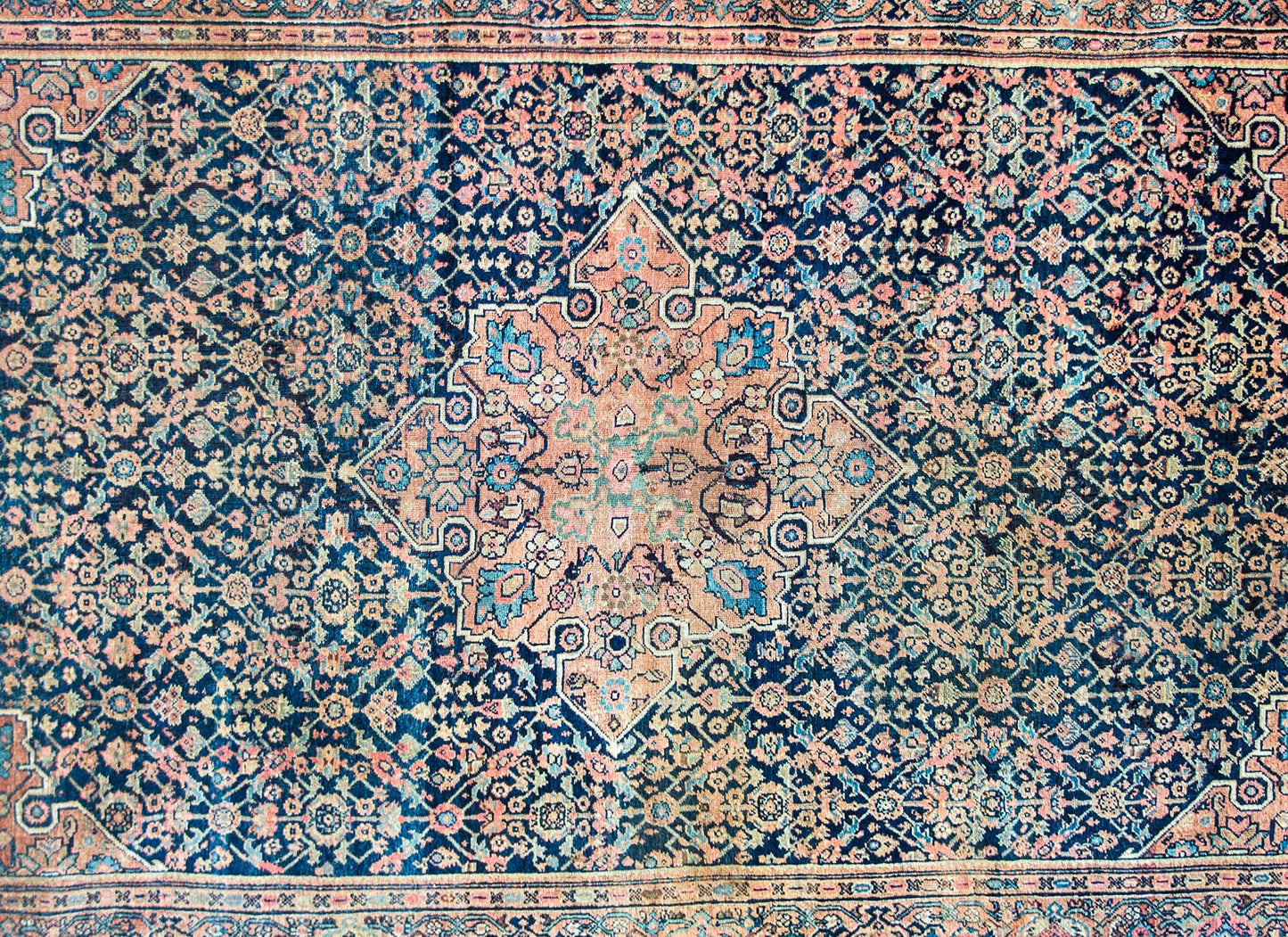 Early 20th Century Persian Farahan Herati Rug For Sale