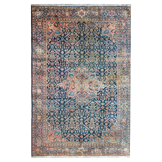 Early 20th Century Persian Farahan Herati Rug For Sale