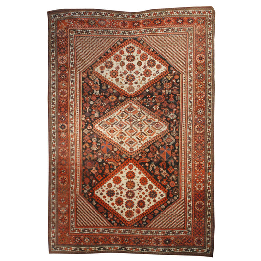 19th Century Gashgai Rug For Sale