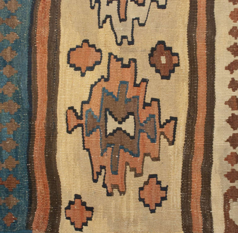 Early 20th Century Persian Azeri Kilim Runner For Sale