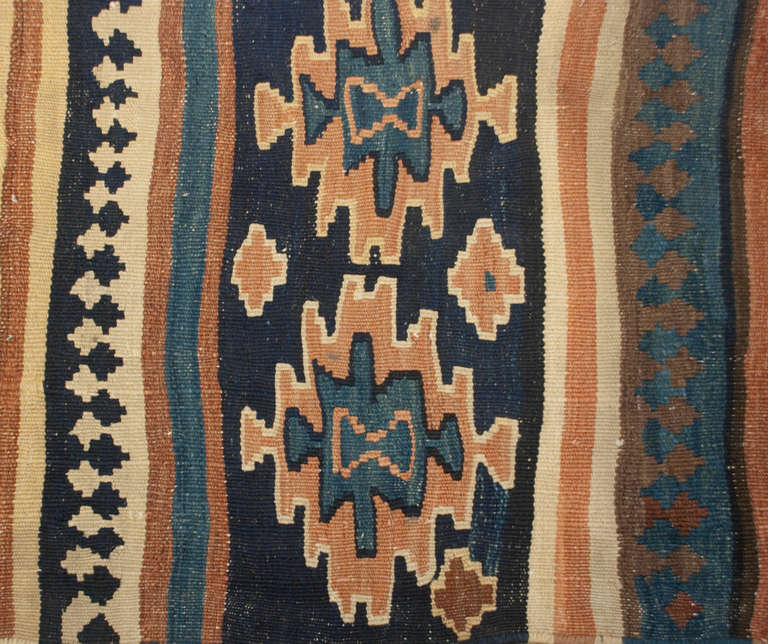 Early 20th Century Persian Azeri Kilim Runner For Sale