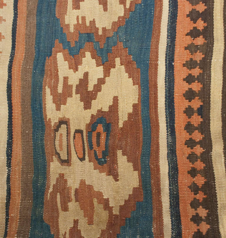 Early 20th Century Persian Azeri Kilim Runner For Sale