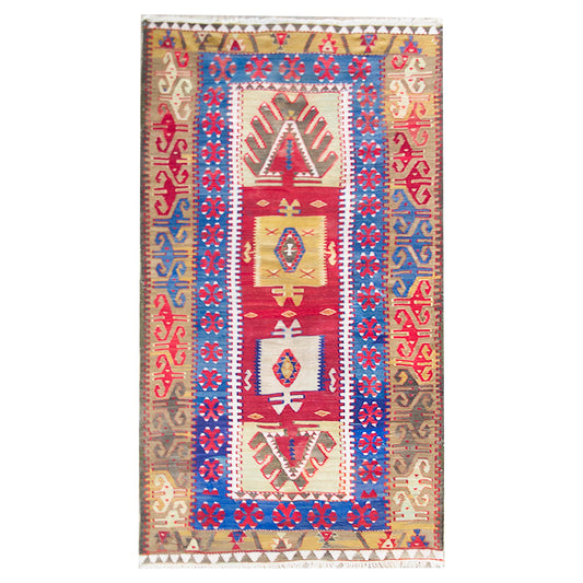 Early 20th Century Turkish Konya Kilim For Sale