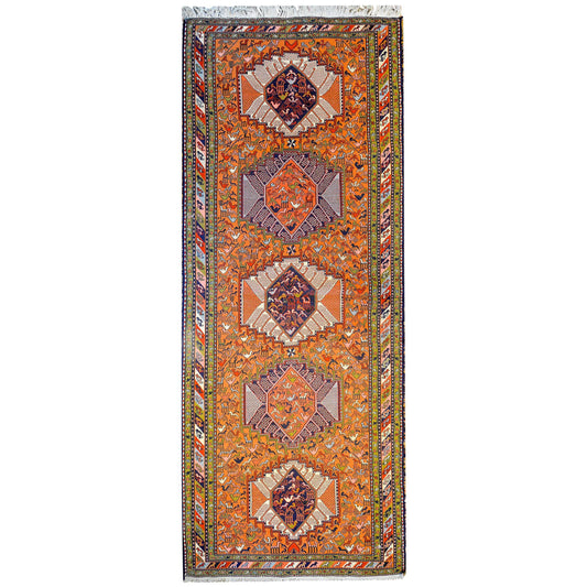 Whimsical Early 20th Century Sumak Rug For Sale