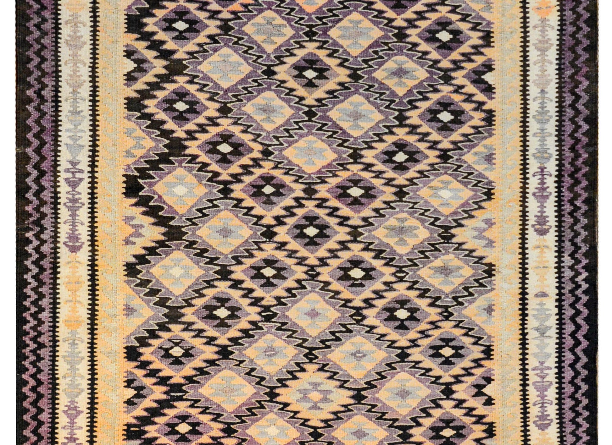 Fantastic Early 20th Century Qazvin Kilim Runner For Sale