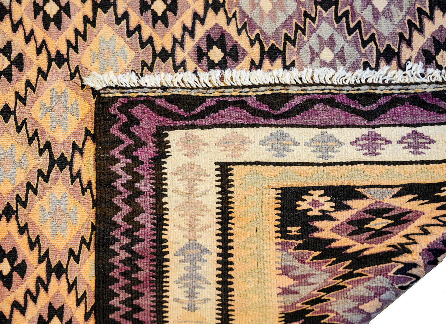 Fantastic Early 20th Century Qazvin Kilim Runner For Sale