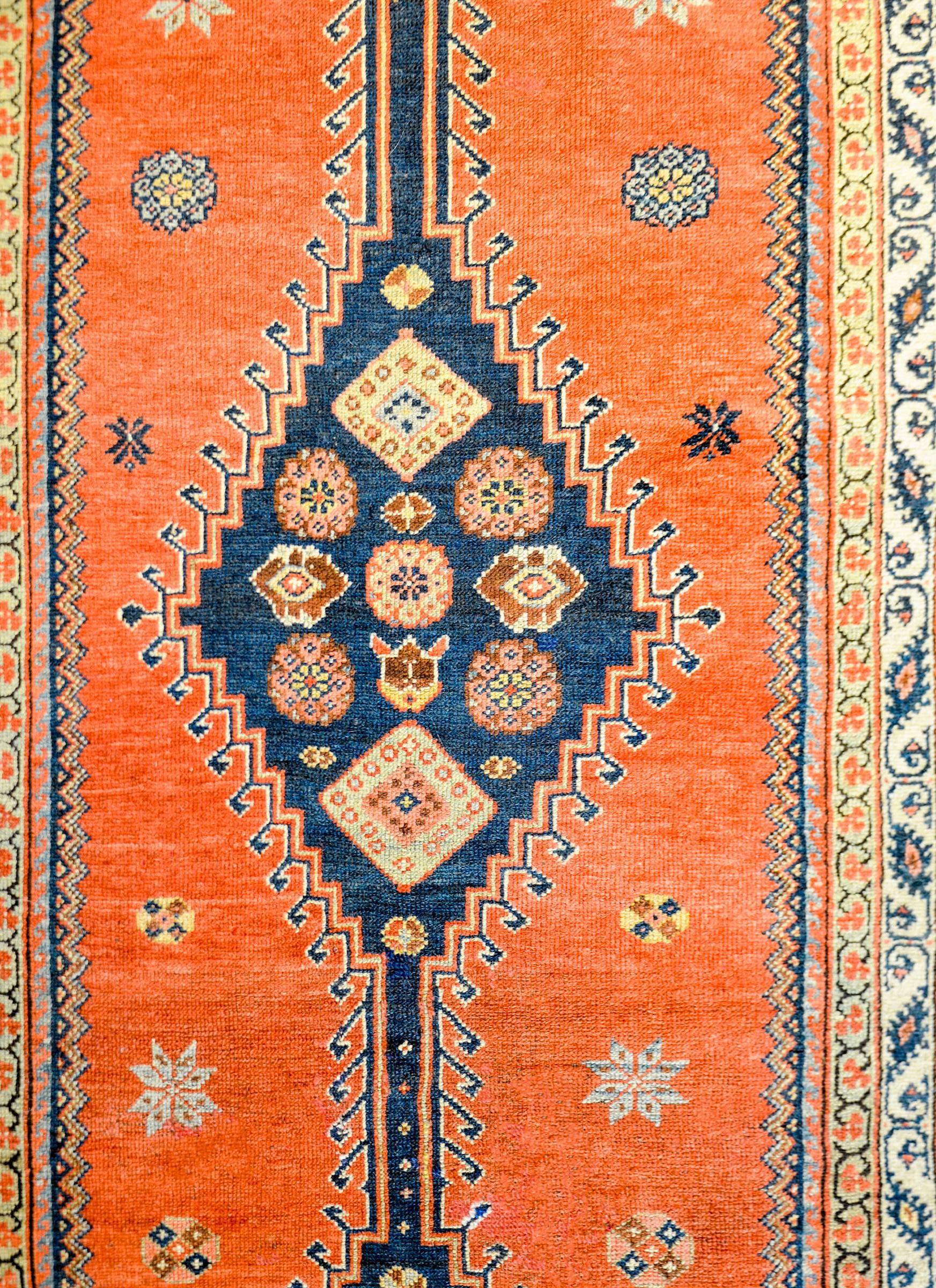 Wonderful Late 19th Century Antique Azari Rug For Sale