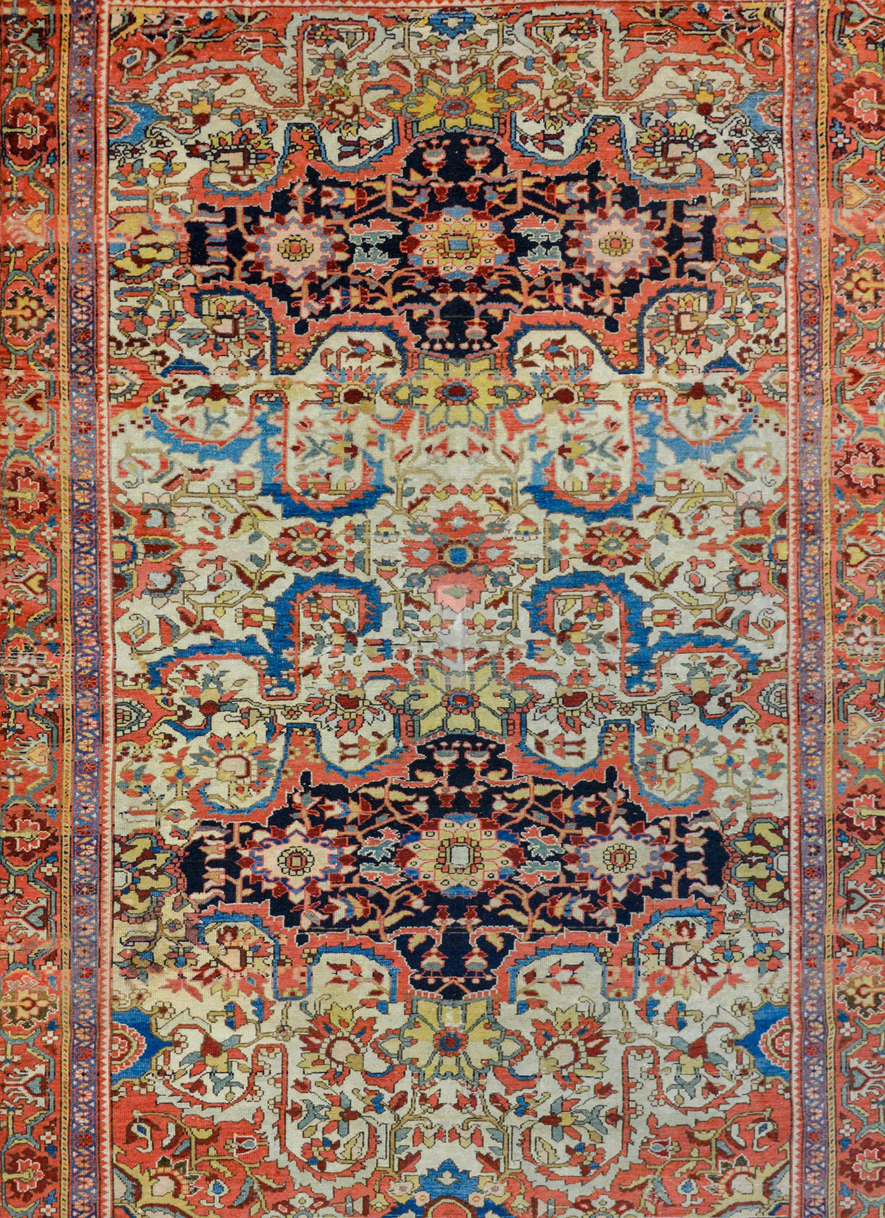 Incredible 19th Century Mission Malayer Rug For Sale