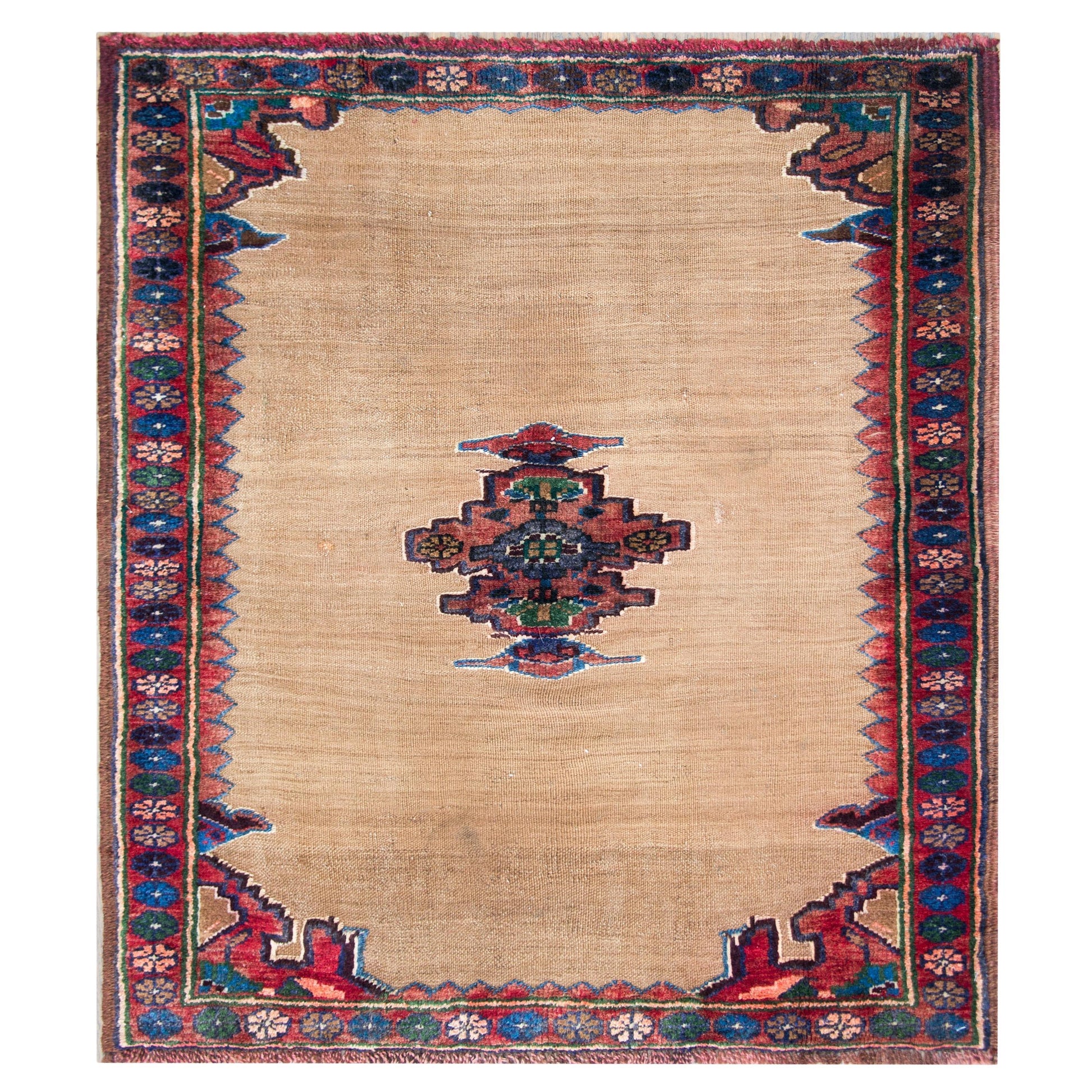 Early 20th Century Persian Afshar Sofreh Rug For Sale